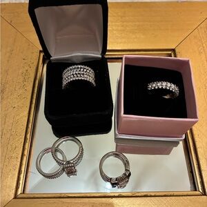 Elegant Silver Women's Ring Assortment Silver, CZ, Size 6 1/2 / 7
ALL 5 Pieces